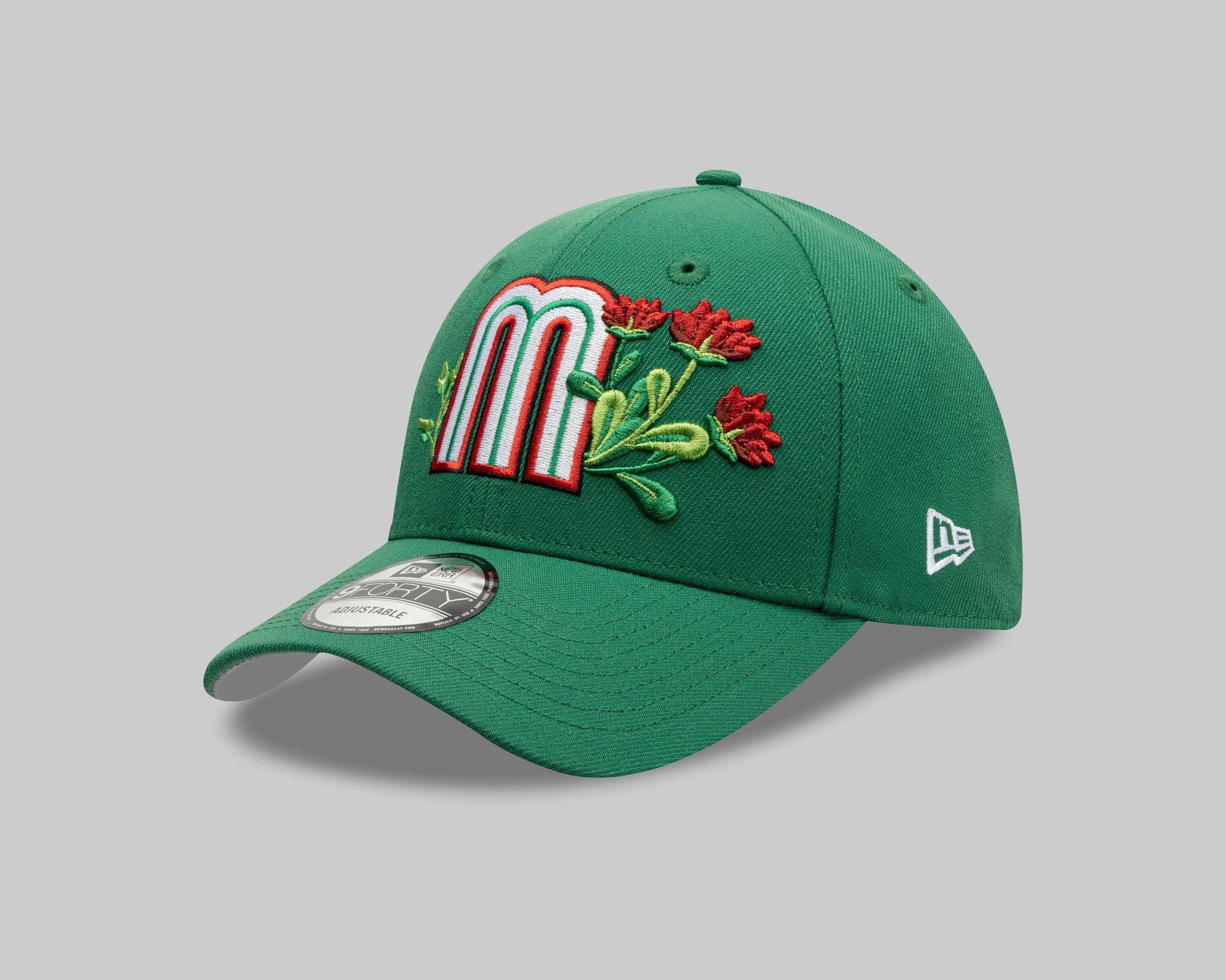 Gorra New Era Verde Iconic M 940 con flores