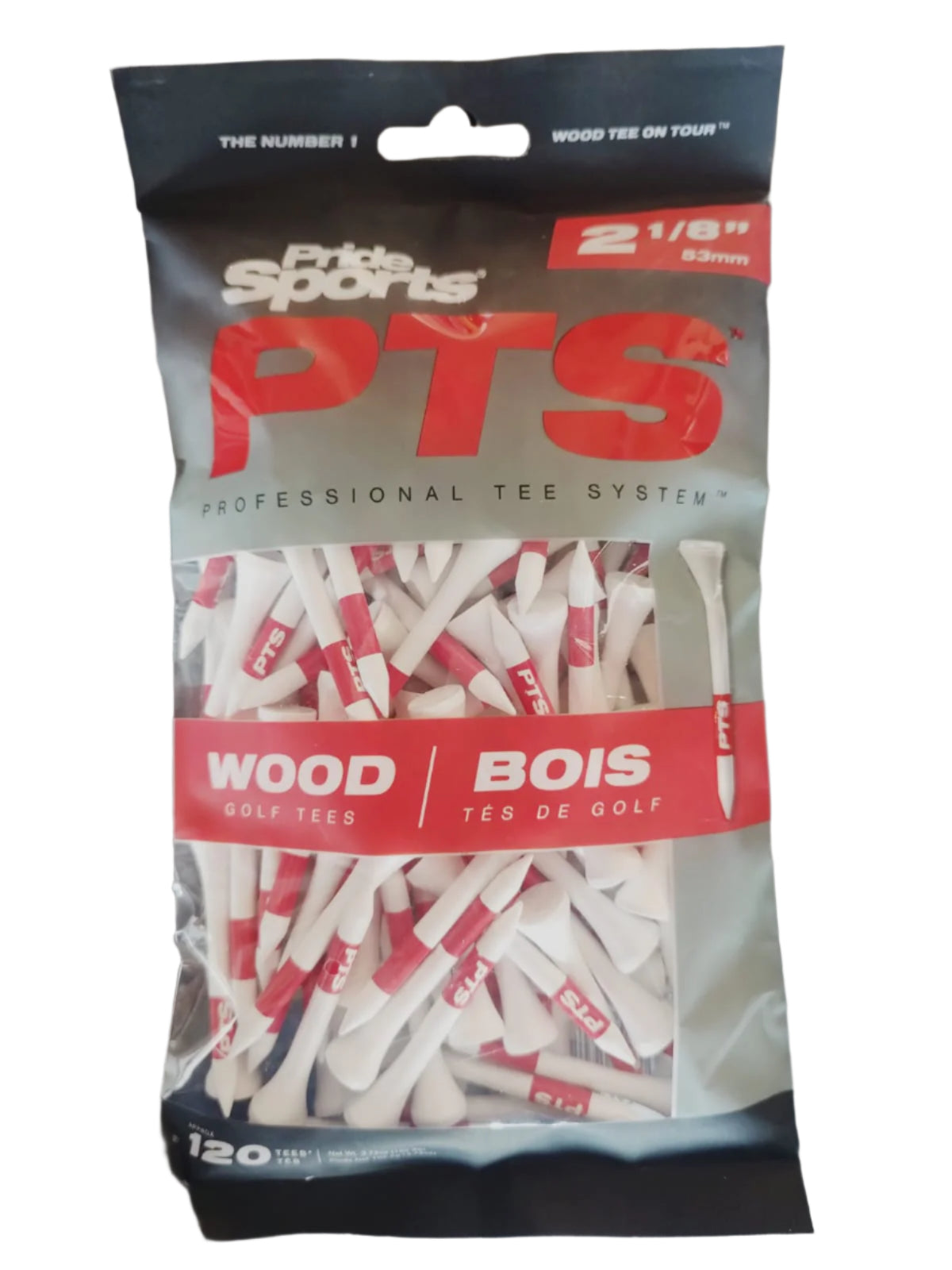 Pride PTS - TEES BLANCOS 2 1/8'' 120PK