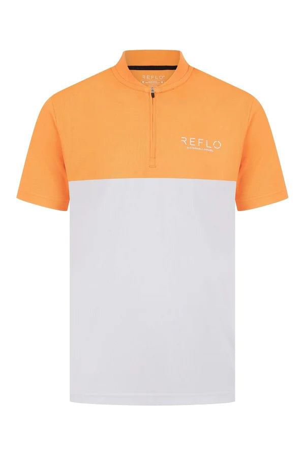 Reflo -Polo Hombre Tobol Naranja con Blanco