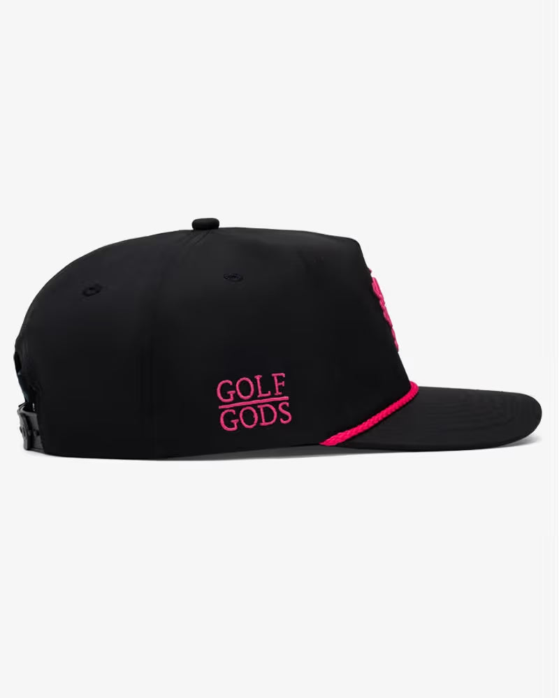 Script Snapback Golf Rope Hat in Pink Gorra Golf Gods SnapBack