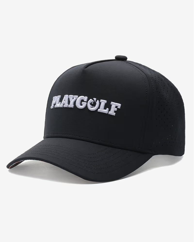 TOUR PRO PlayGolf Golf Hat in Black with Curved Brim