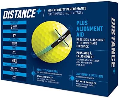 TAYLORMADE PELOTA DISTANCE PLUS DOCENA AMARILLA
