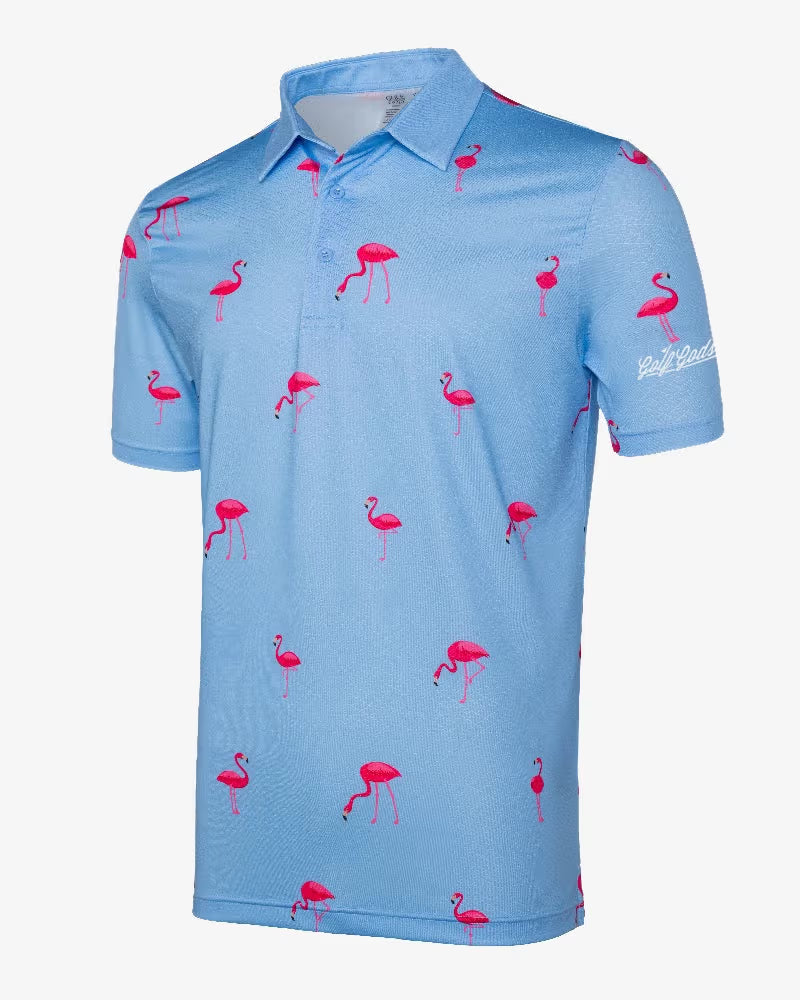Polo de Hombre Golf Gods Flamingo Cool Tech Performance