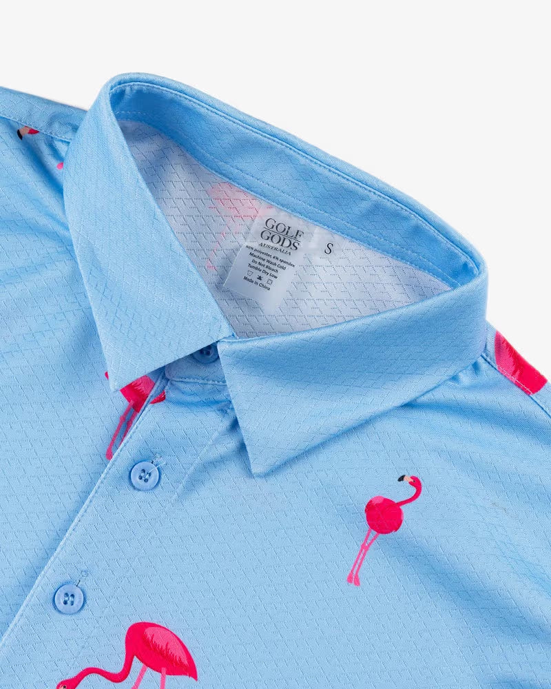 Polo de Hombre Golf Gods Flamingo Cool Tech Performance
