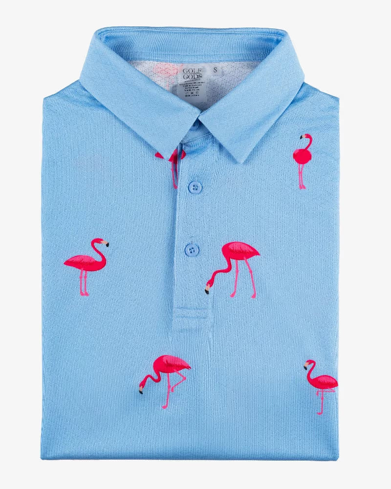 Polo de Hombre Golf Gods Flamingo Cool Tech Performance