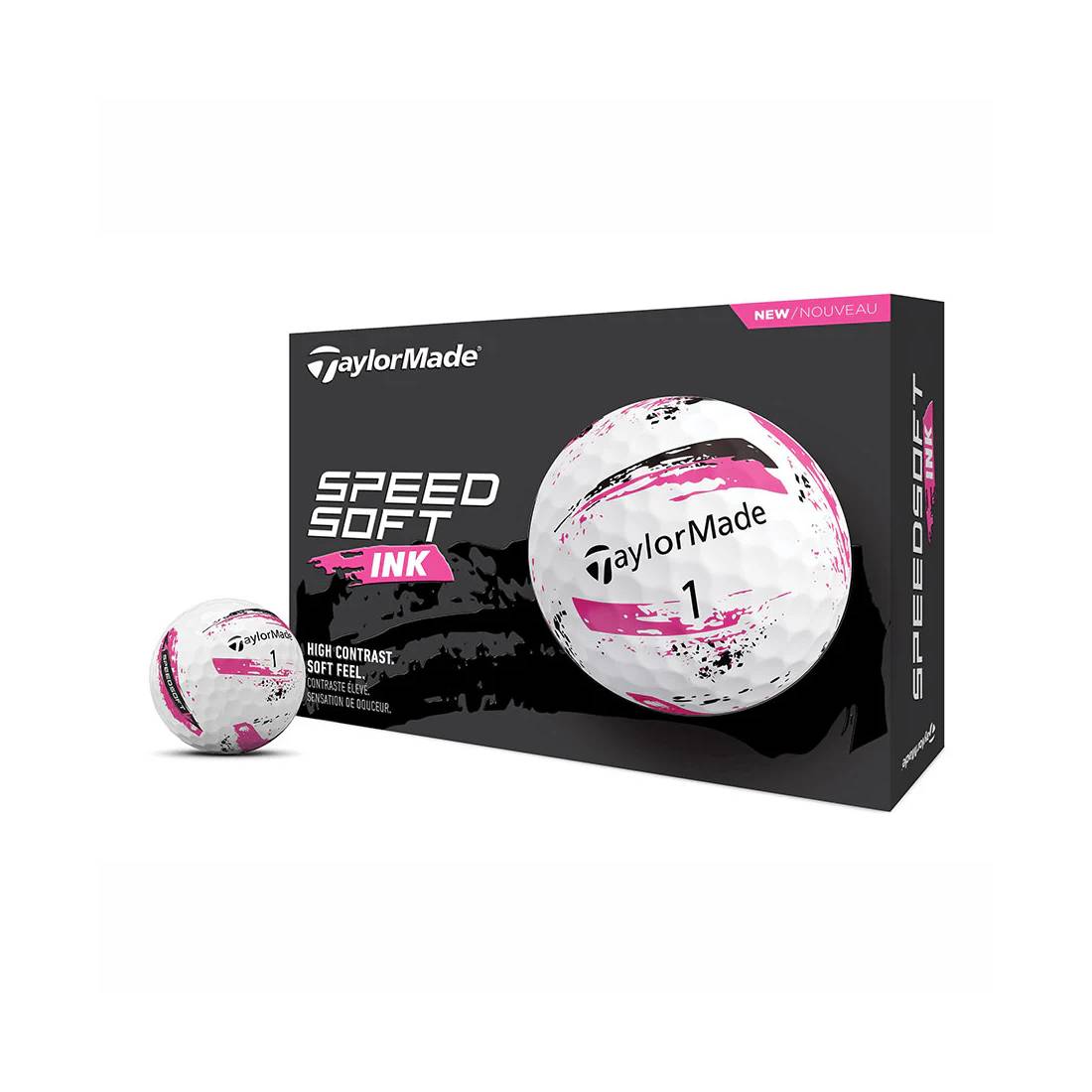 TaylorMade Pelota Speed Soft Ink Rosa 3pk