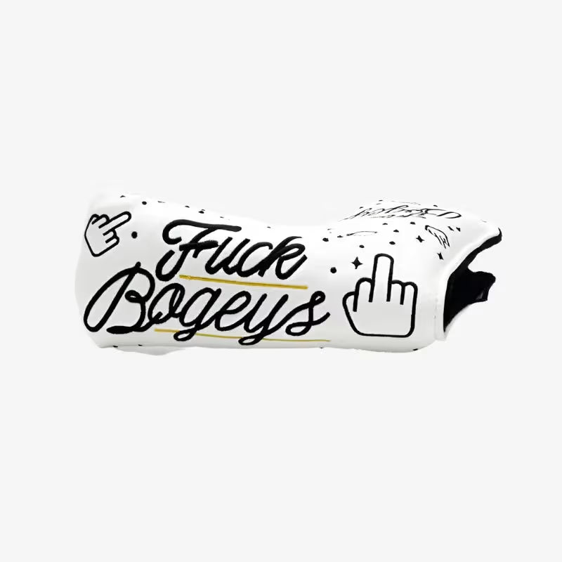 Golf Gods funda de Putter Fuck Bogeys 2.0 Blanca