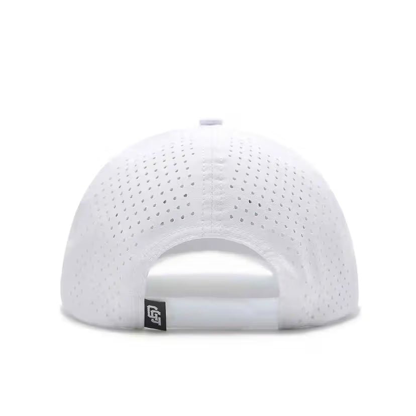 TOUR PRO Mad Slicer Golf Hat in White with Curved Brim
