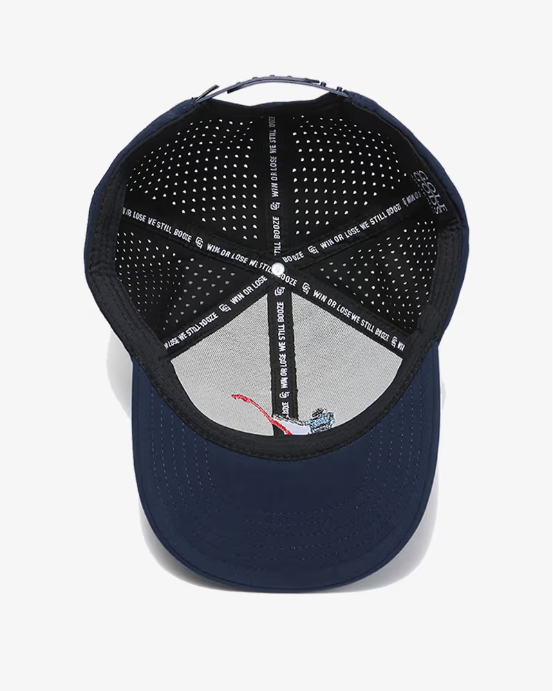 TOUR PRO Mad Slicer Golf Hat in Navy Blue with Curved Brim