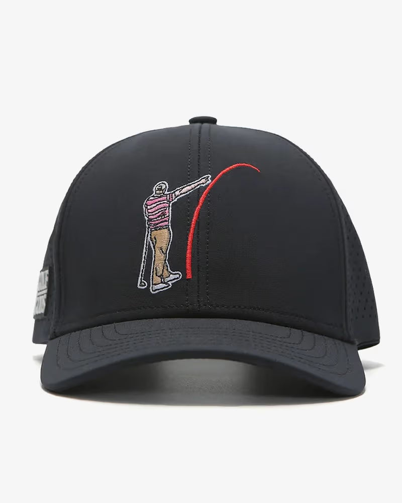 TOUR PRO Mad Slicer Golf Hat in Black with Curved Brim