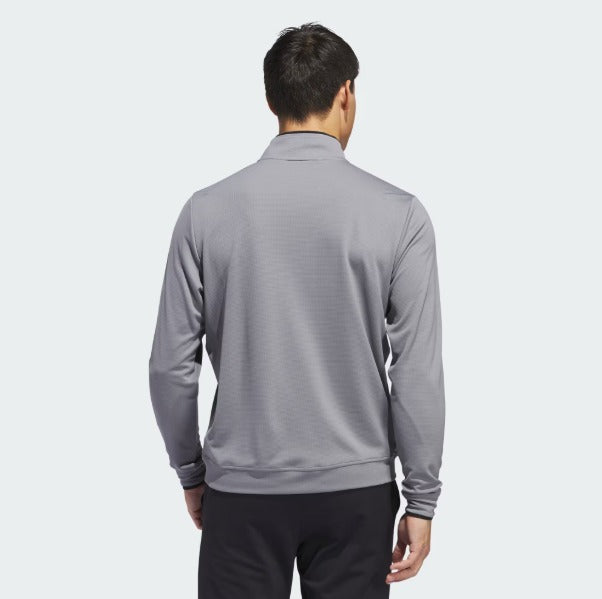 Adidas Sudadera Gris Liviana Con Medio Cierre