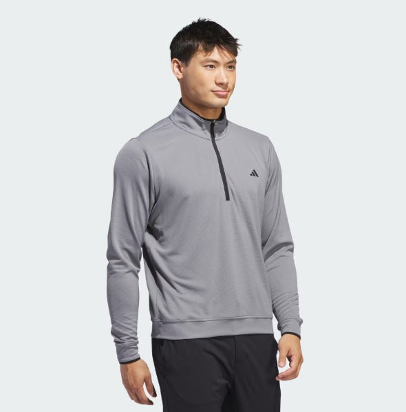 Adidas Sudadera Gris Liviana Con Medio Cierre