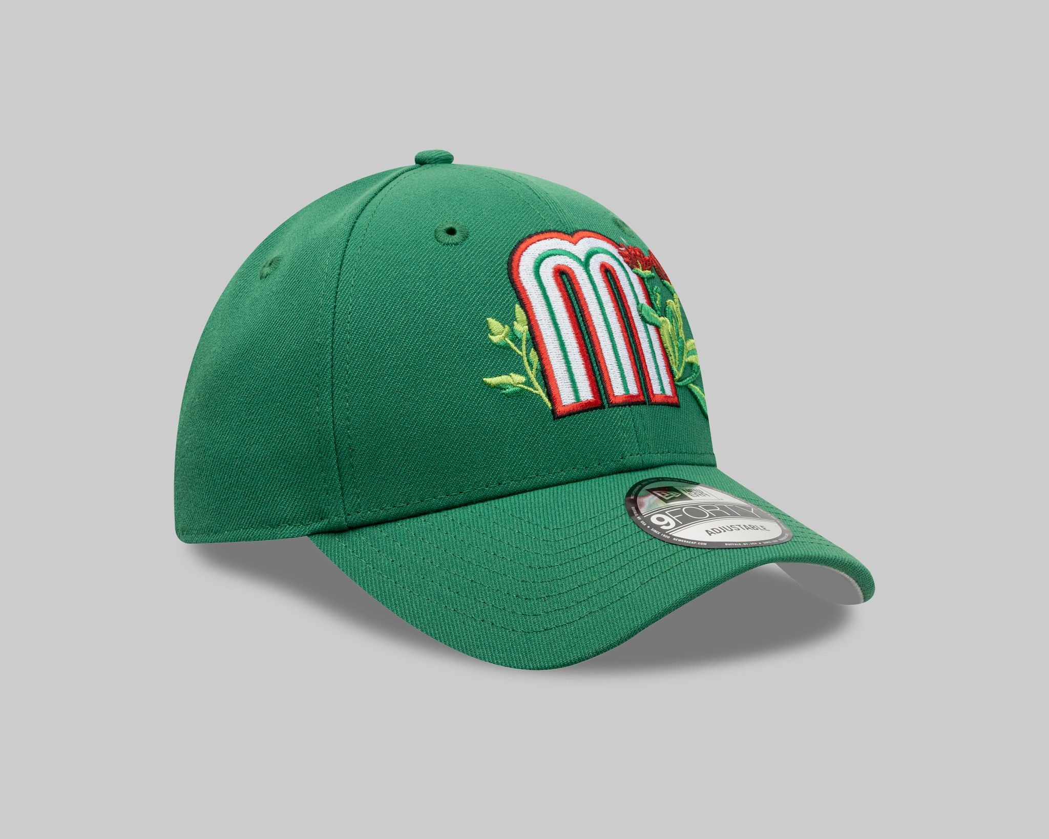 Gorra New Era Verde Iconic M 940 con flores