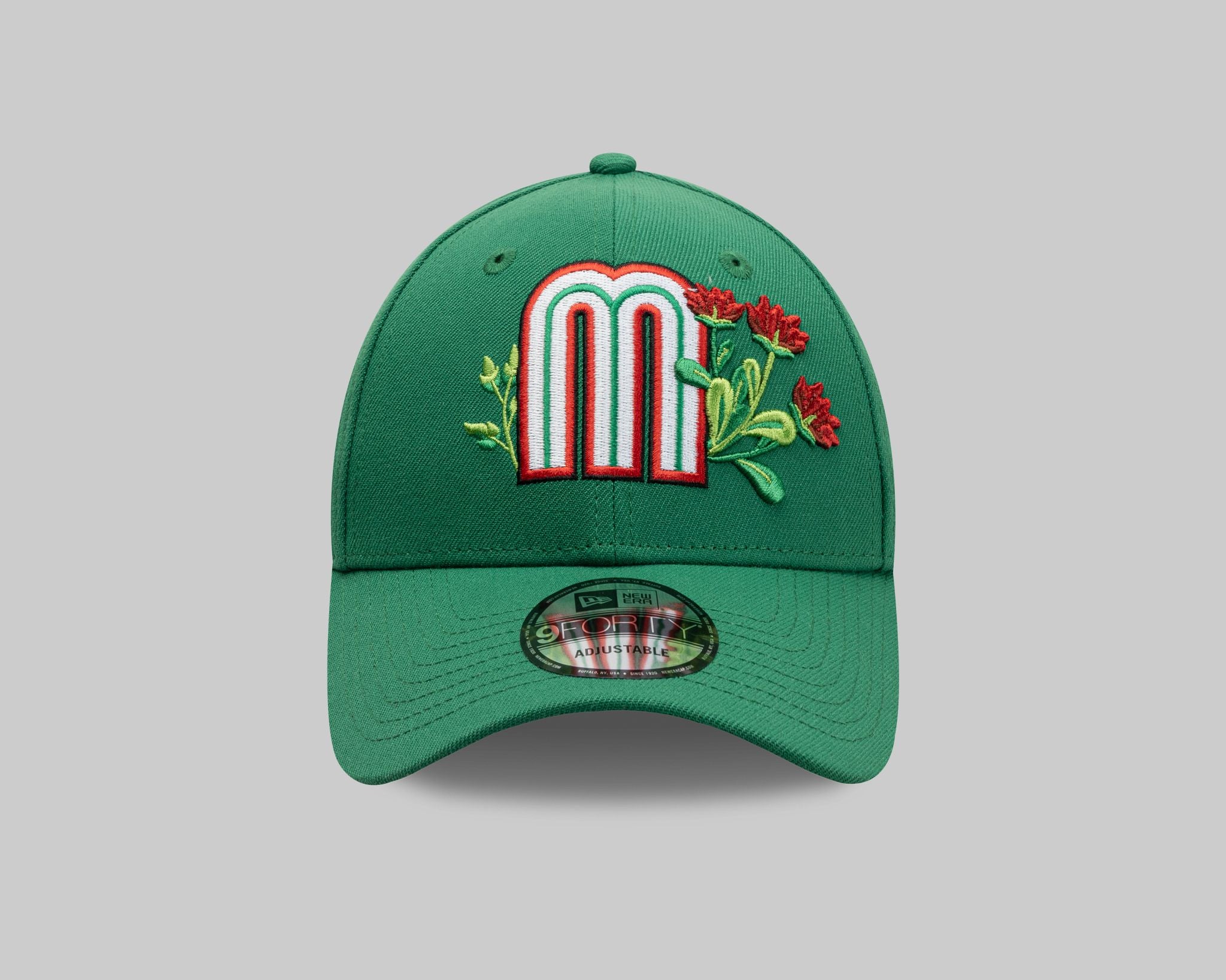 Gorra New Era Verde Iconic M 940 con flores