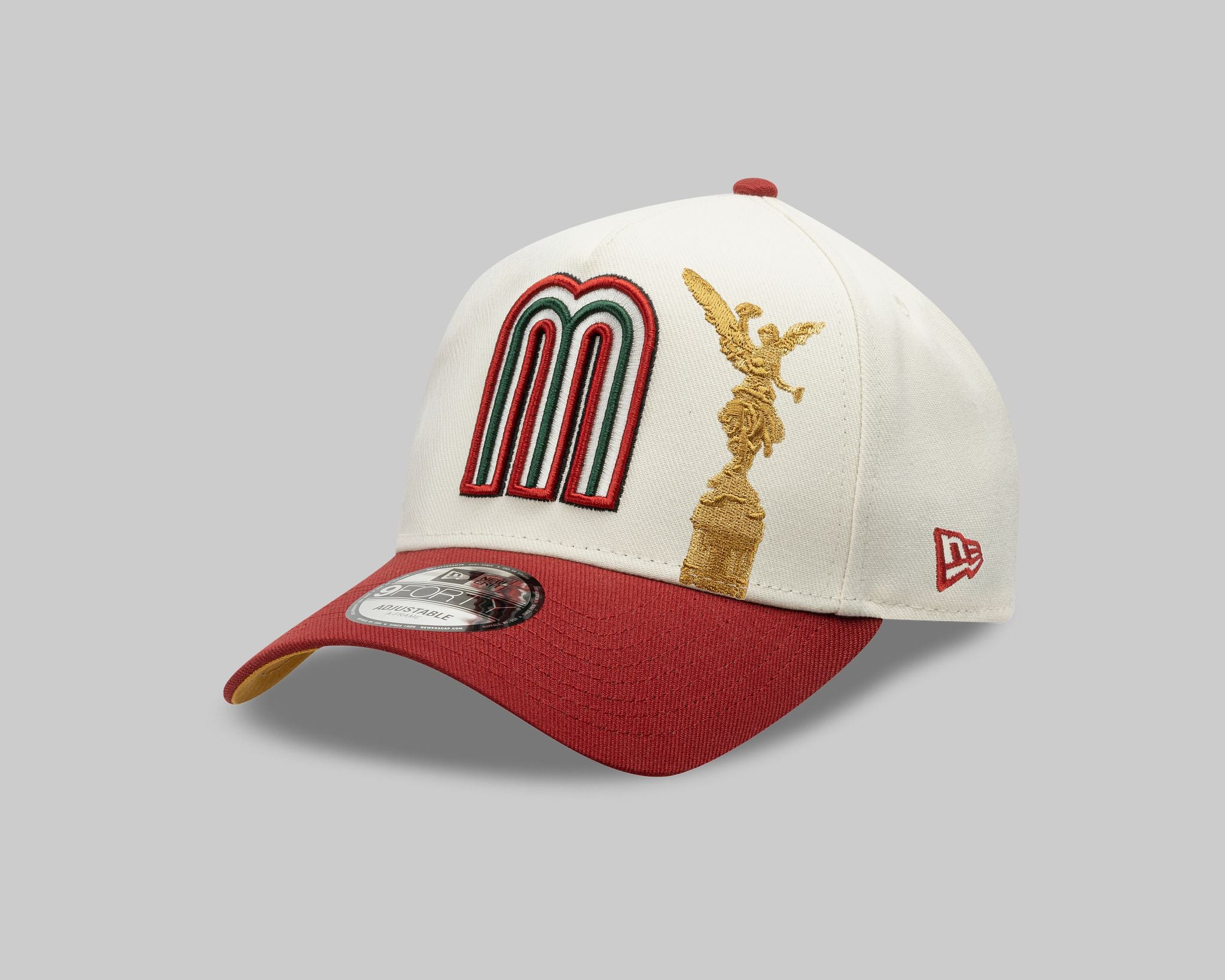 Gorra New Era Blanco con Rojo Iconic M CDMX 940 A-frame