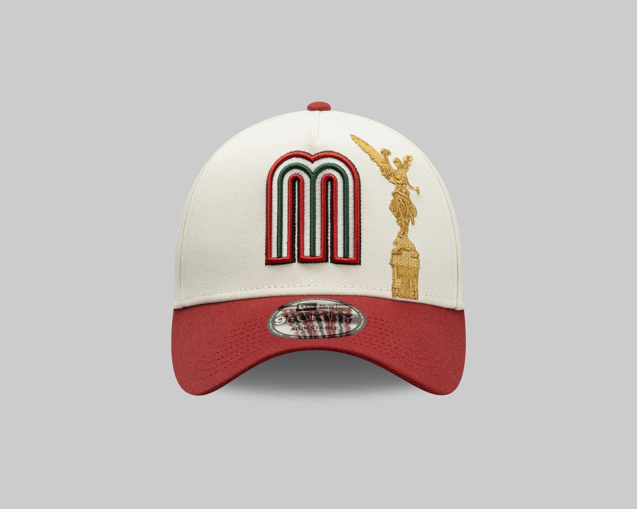 Gorra New Era Blanco con Rojo Iconic M CDMX 940 A-frame