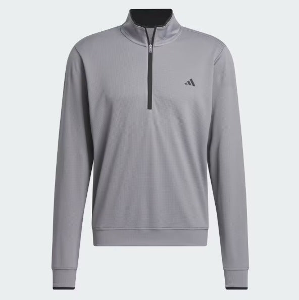 Adidas Sudadera Gris Liviana Con Medio Cierre