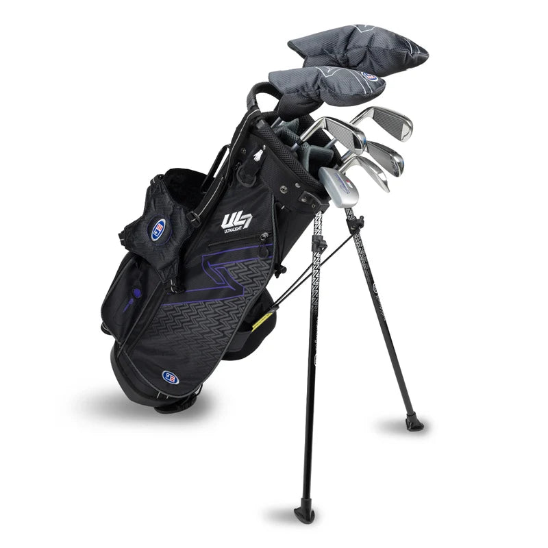 U.S. Kids Golf Equipo 54' UL7 con 7 bastones Negro/Purpura