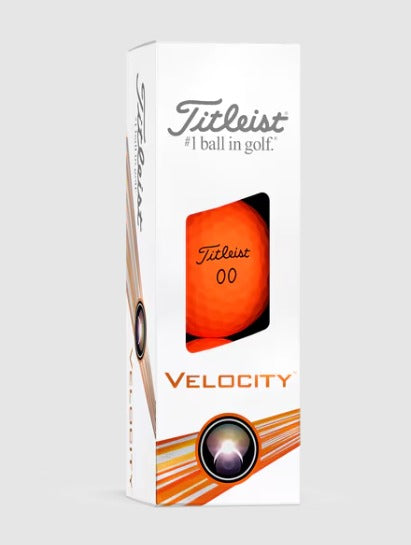 Titleist 2025 Pelota Velocity Naranja 3pk