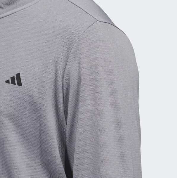 Adidas Sudadera Gris Liviana Con Medio Cierre