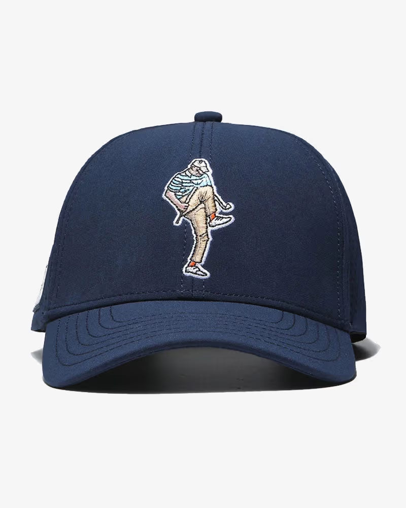TOUR PRO Angry Golfer Golf Hat in Navy Blue with Curved Brim