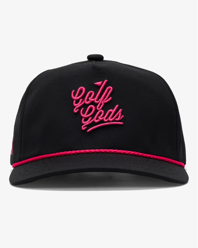 Script Snapback Golf Rope Hat in Pink Gorra Golf Gods SnapBack