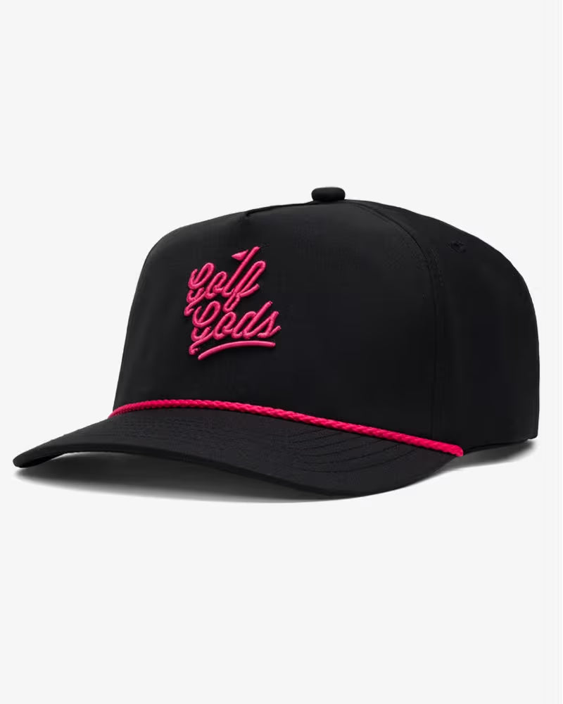 Script Snapback Golf Rope Hat in Pink Gorra Golf Gods SnapBack