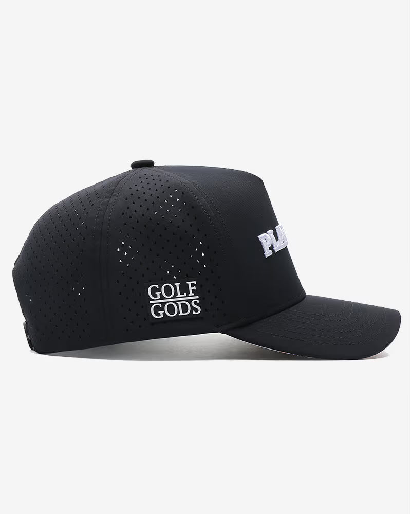 TOUR PRO PlayGolf Golf Hat in Black with Curved Brim