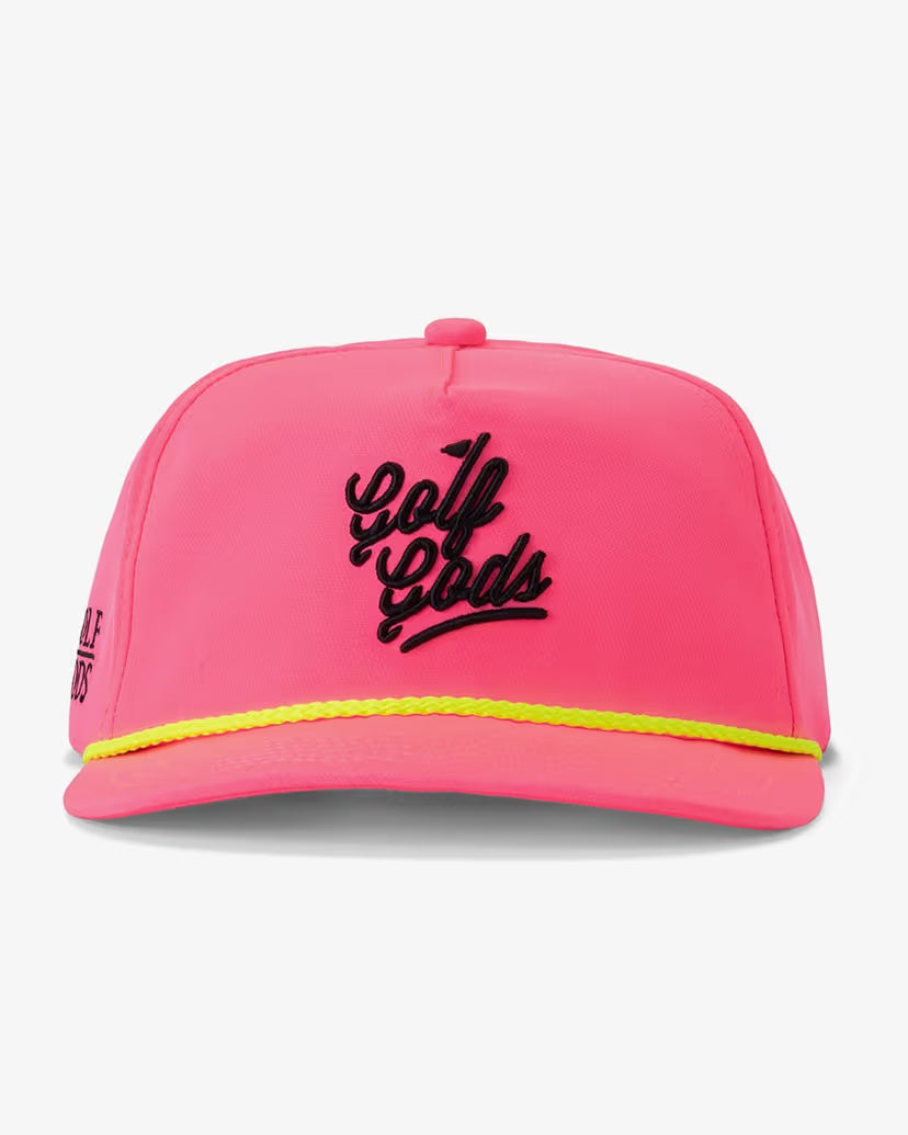 Neon Pink Golf Gods Script Gorra Golf Gods SnapBack