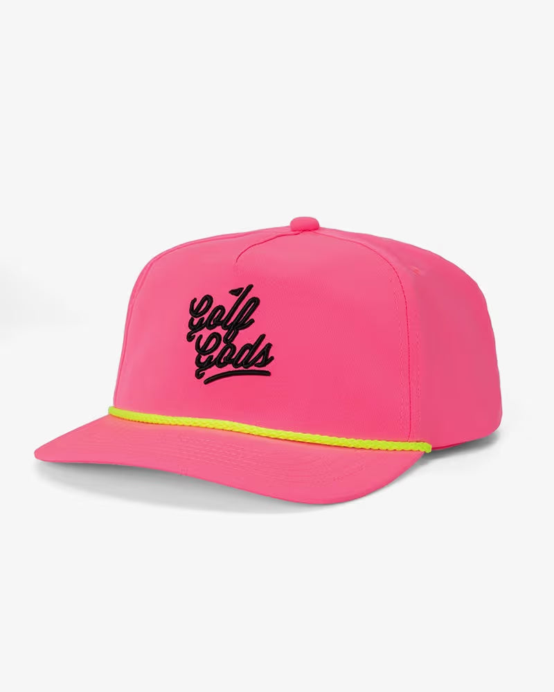 Neon Pink Golf Gods Script Gorra Golf Gods SnapBack