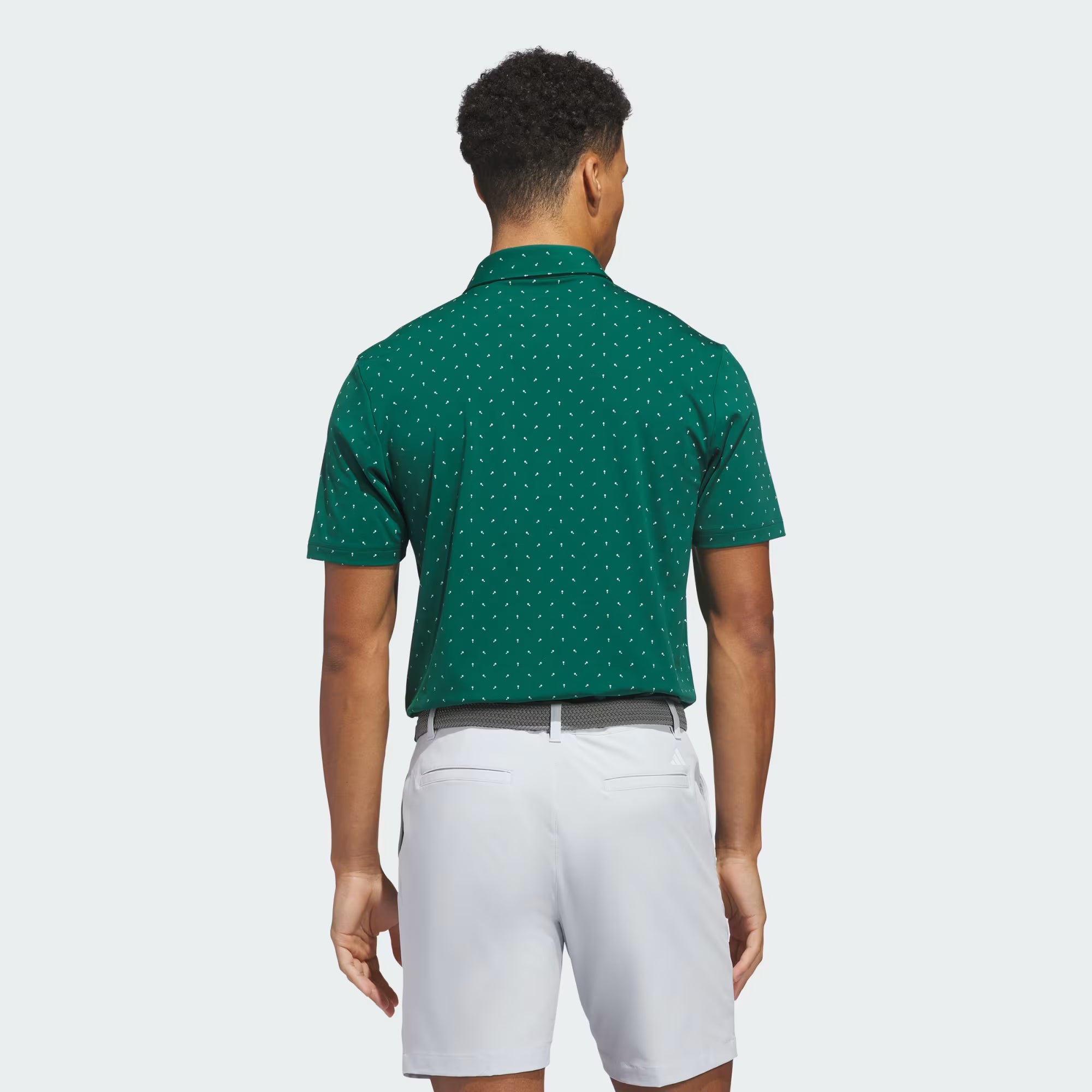 Adidas Playera polo verde ULTIMATE365+ MICRO PRINT