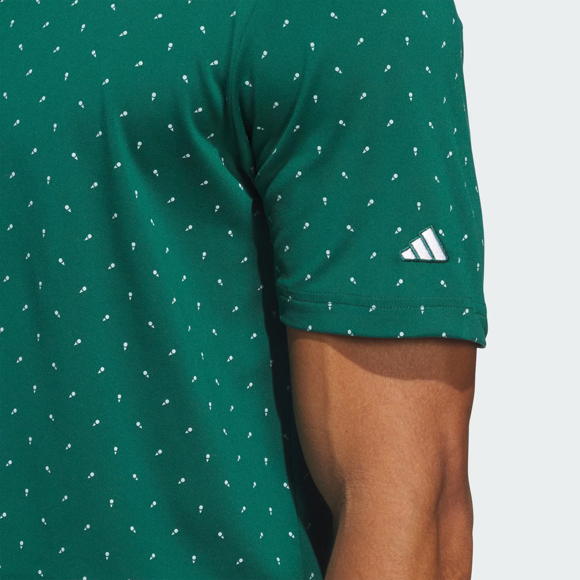 Adidas Playera polo verde ULTIMATE365+ MICRO PRINT