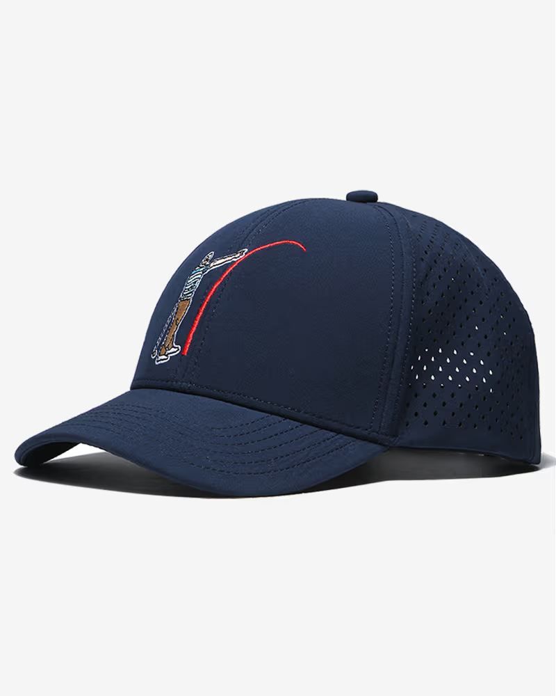 TOUR PRO Mad Slicer Golf Hat in Navy Blue with Curved Brim