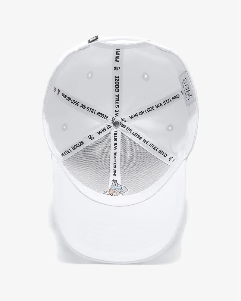 Gorra Golf Gods SnapBack Golfista Enojado Blanca