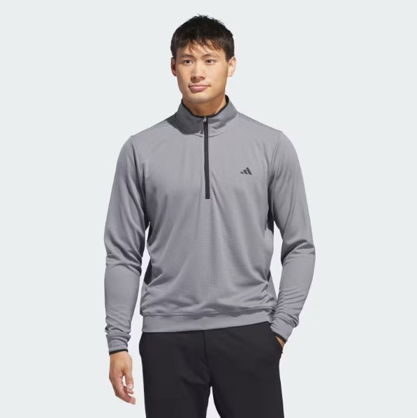 Adidas Sudadera Gris Liviana Con Medio Cierre