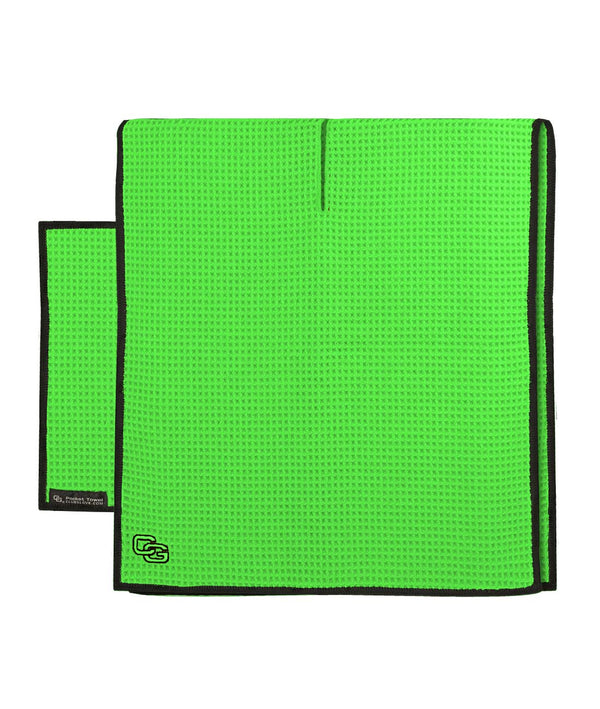 Club Glove-Toalla Microfibra Verde Limon con Negro