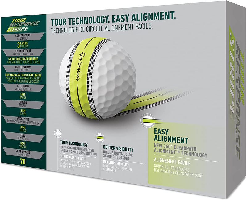 Taylormade-Pelota Tour Response Stripe 3pk