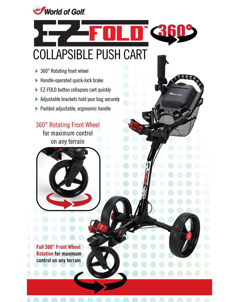 JefWorld EZ Fold Push Cart