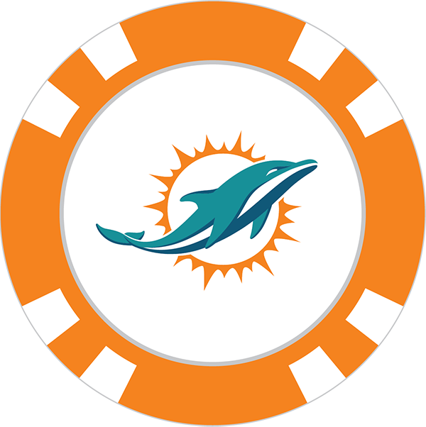 Ficha de poker NFL Miami Dolphins