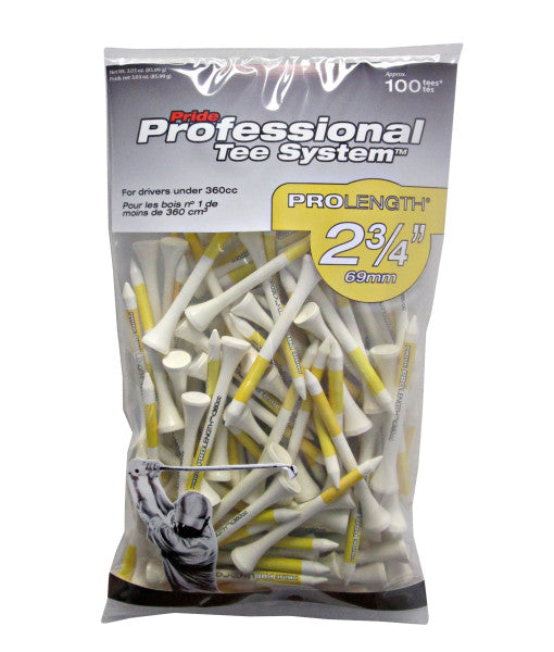 Pride PTS - TEES BLANCOS 2 3/4'' 100PK